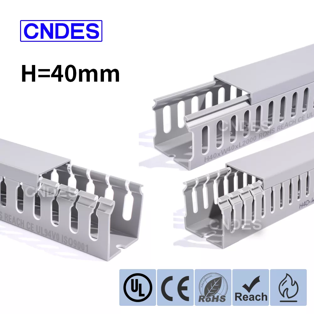 40 мм Биіктігі саңылаулары бар ПВХ сымды арқалық канал