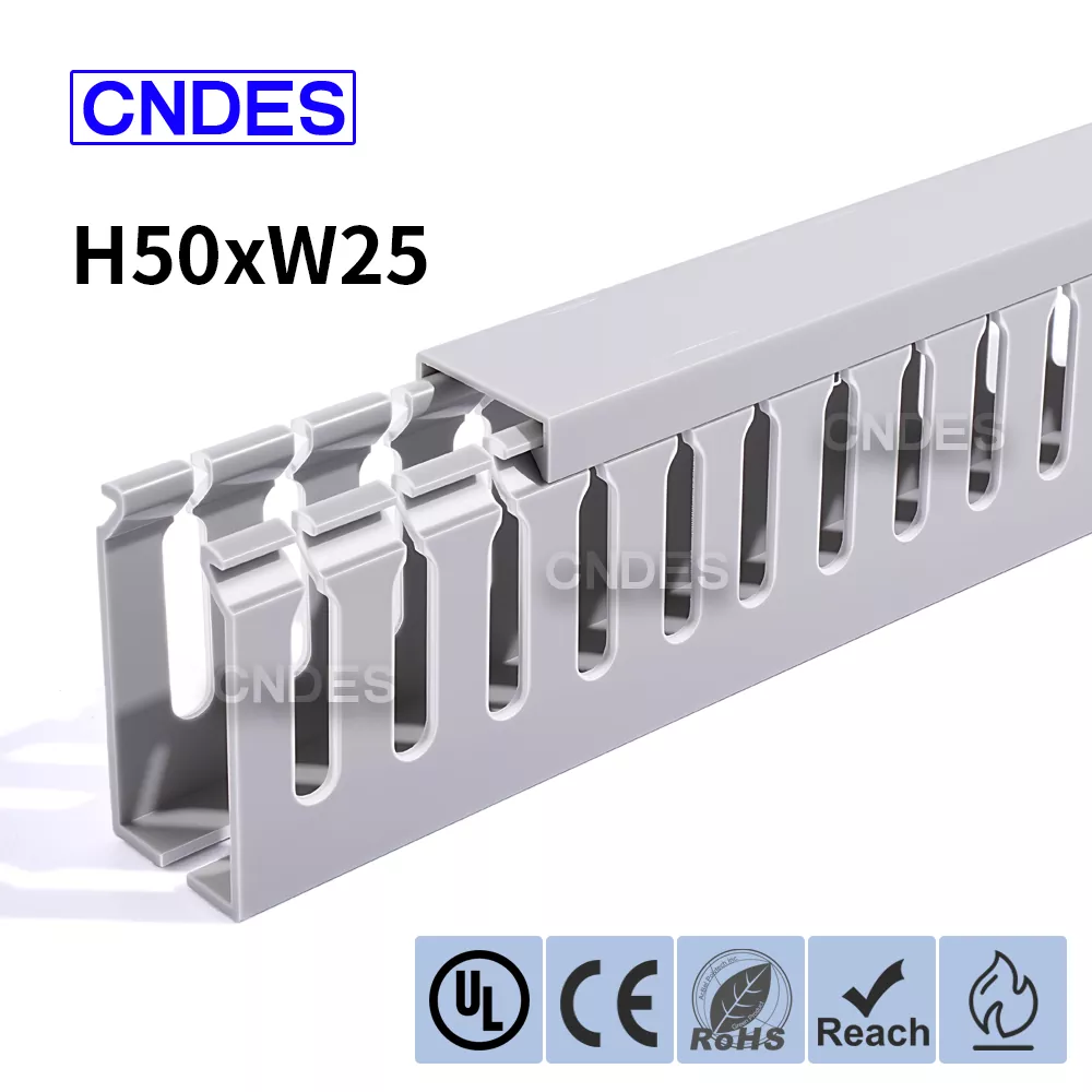 50×25 мм саңылаулы ПВХ электр шкафының арнасы