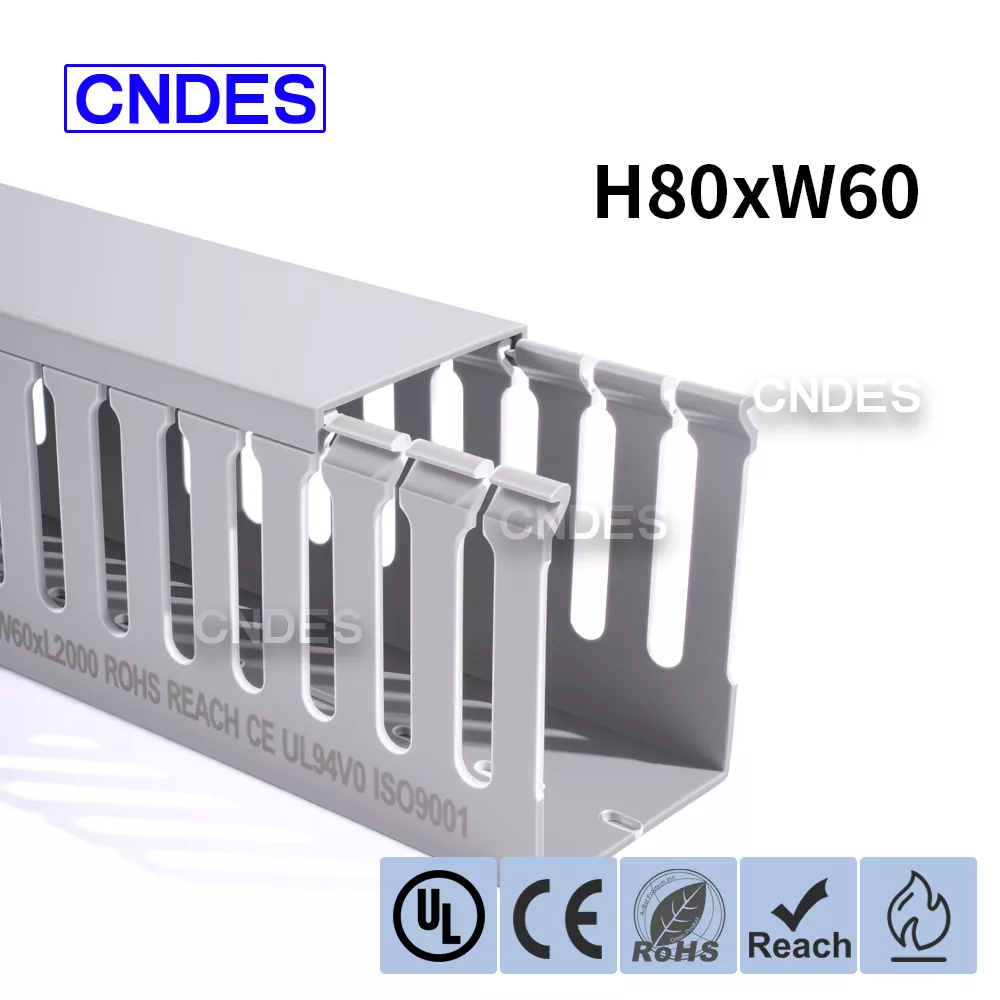 80×60 тізімделген саңылаулы ПВХ сым арнасы