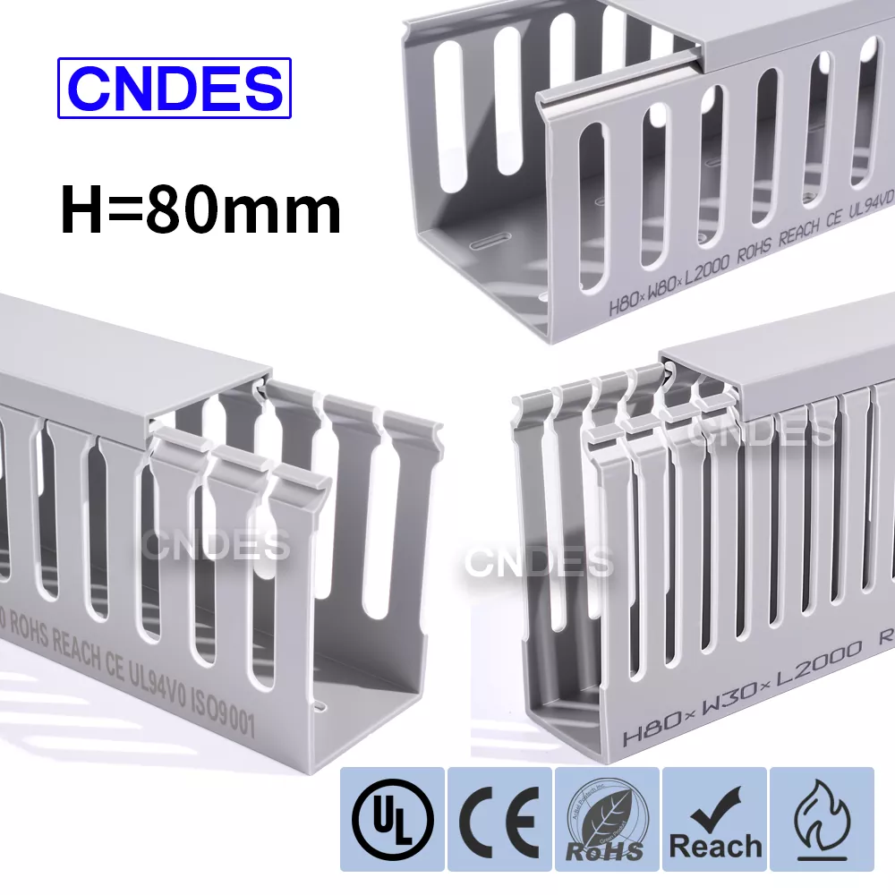 80 Биіктігі саңылаулары бар ПВХ автоматтандыру кабель арнасы