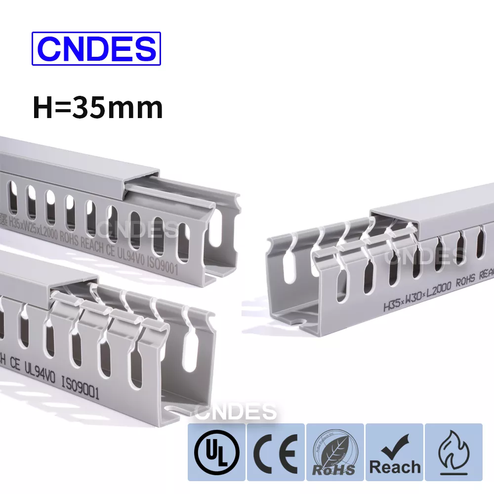 35 мм Биіктігі саңылаулары бар ПВХ сымын бағыттау арнасы
